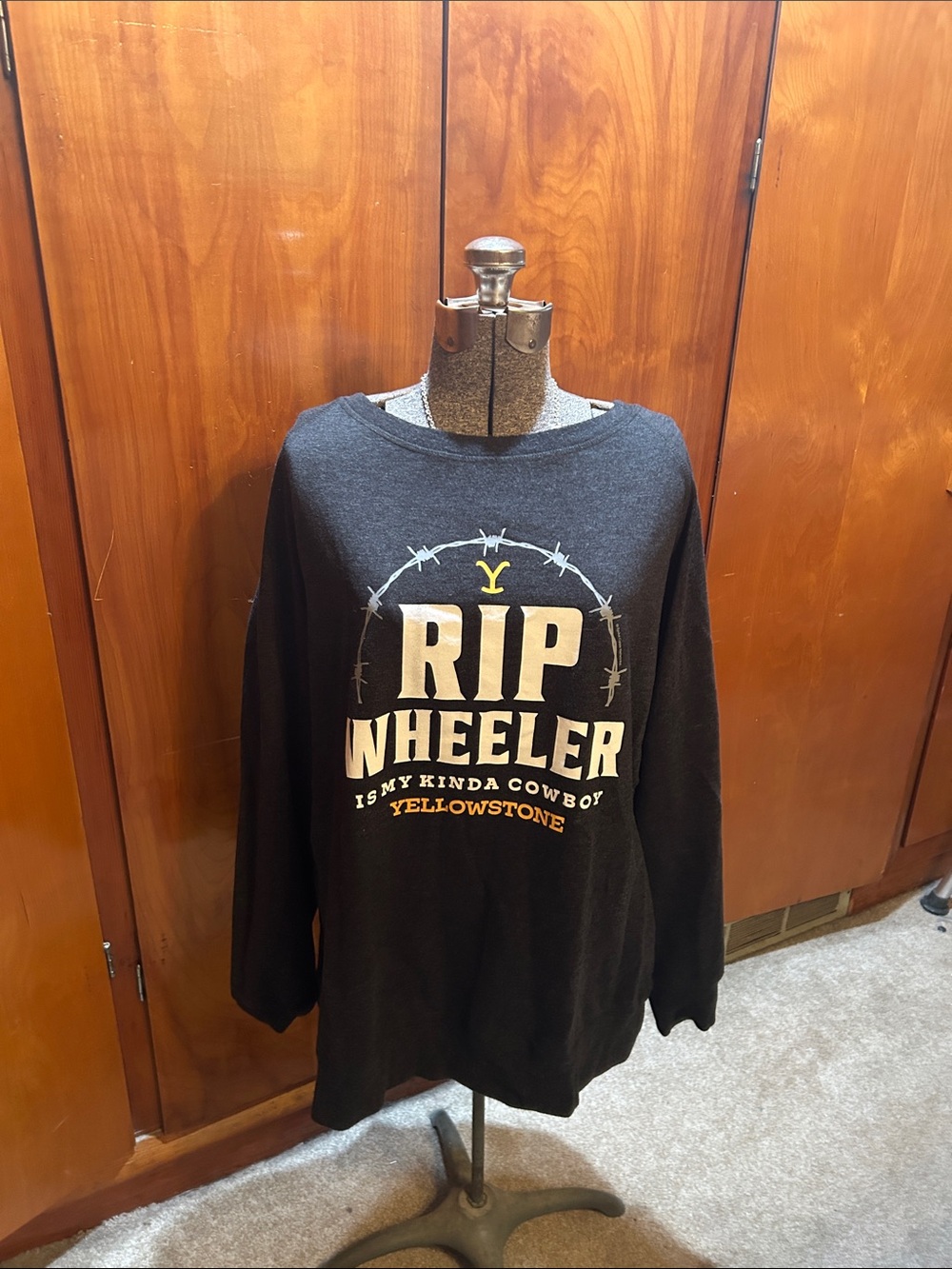 Rip Wheeler Black Long-Sleeve Graphic Shirt